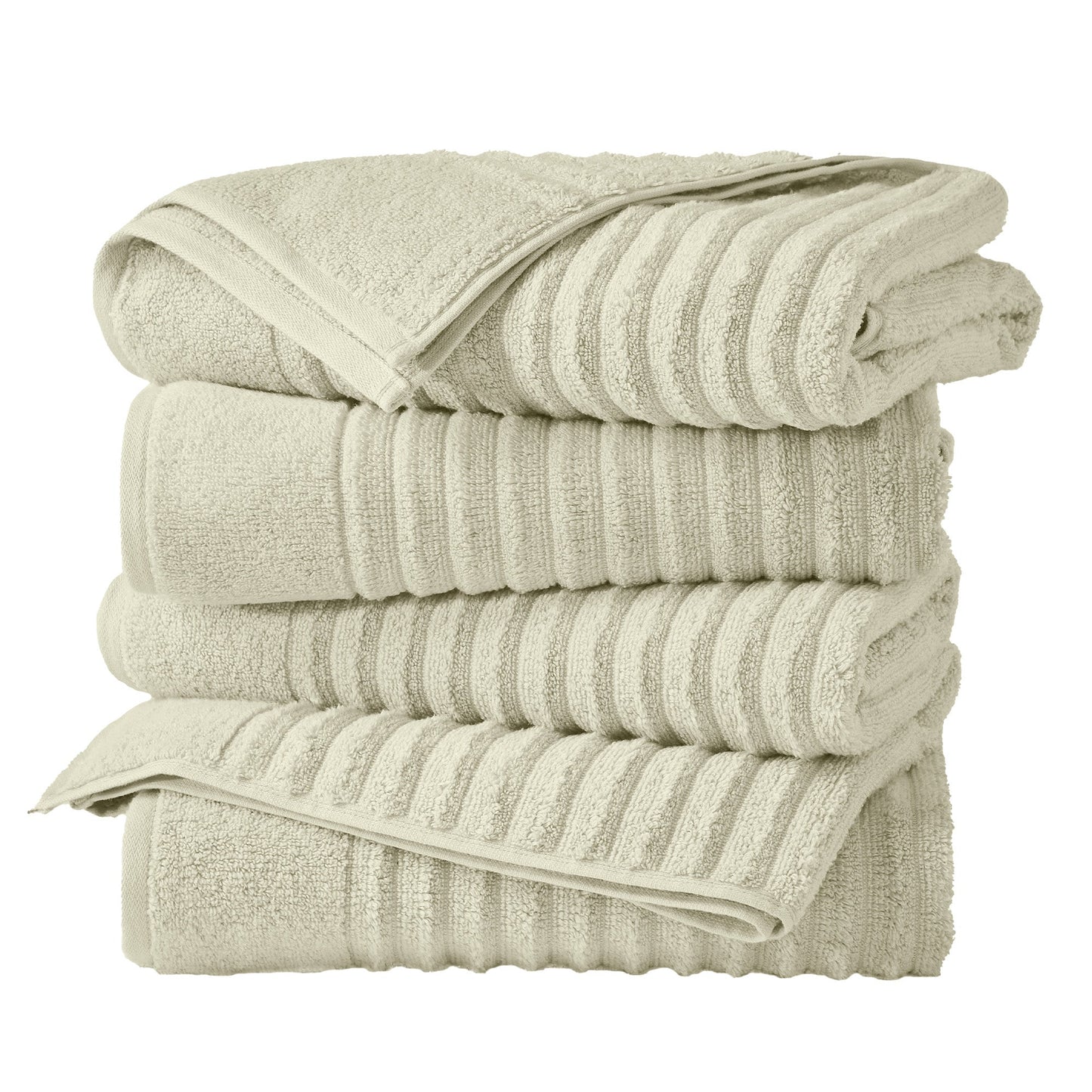 Luxury Combed Cotton and Ribbed Bath Towels