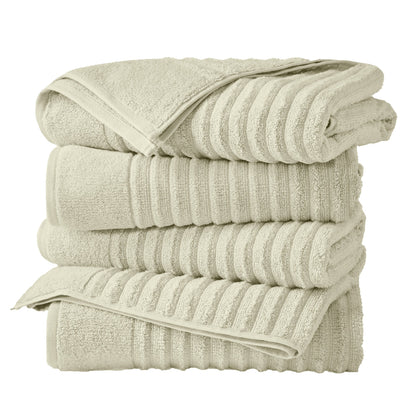 Luxury Combed Cotton and Ribbed Bath Towels