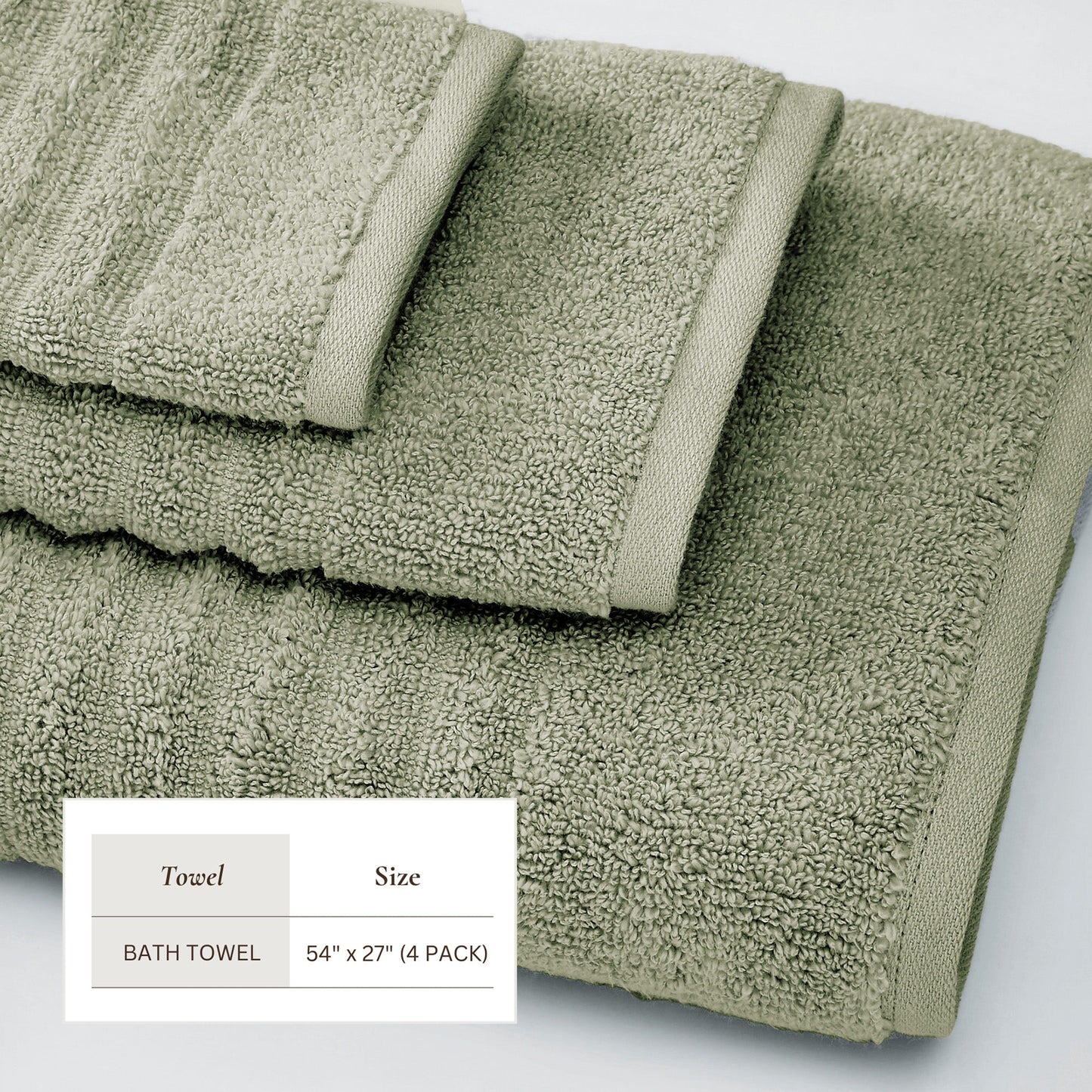 Luxury Combed Cotton and Ribbed Bath Towels