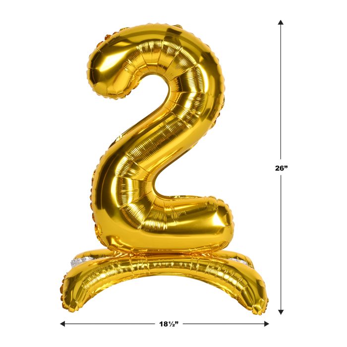 Globo autoportante de 26 pulgadas - Número "2"