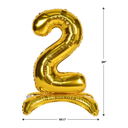 Globo autoportante de 26 pulgadas - Número "2"