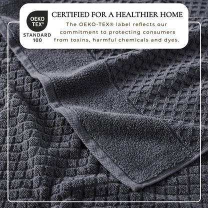 Cotton Diamond Waffle Weave Bath Towel Set
