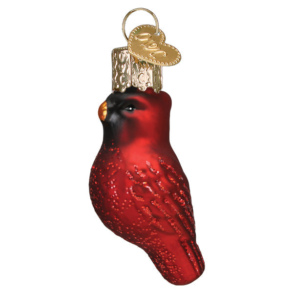 Adorno de cristal con forma de cardenal en miniatura Gumdrop