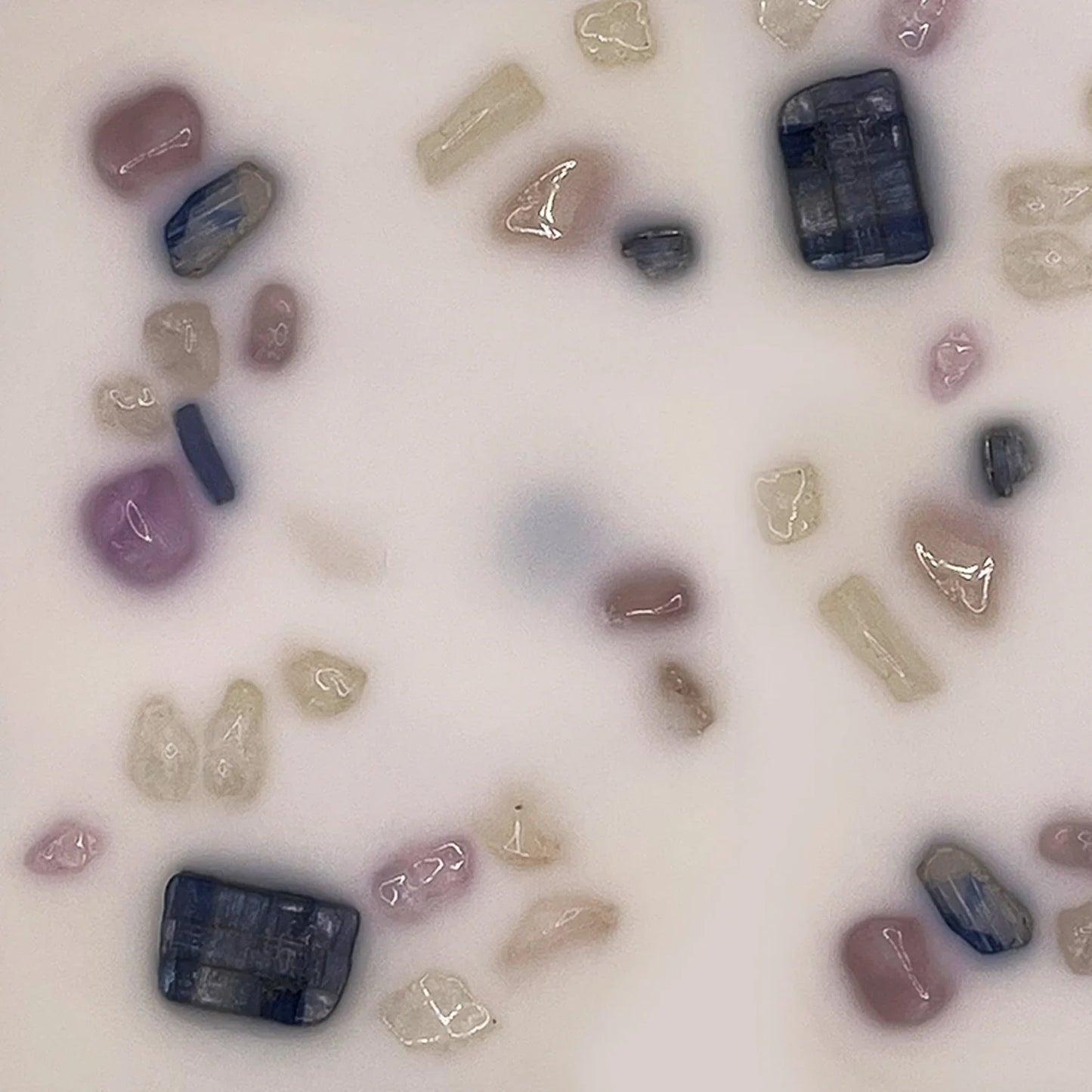 Fondants de cire de coco-soja de qualité supérieure, enrichis en fleurs de cactus et cristaux de jade