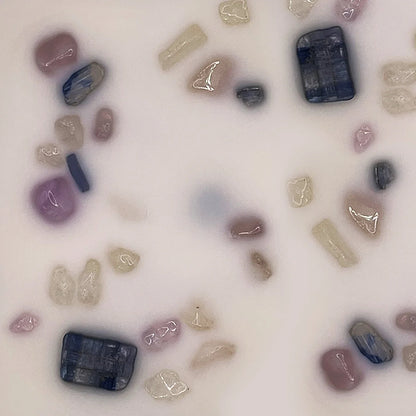 Fondants de cire de coco-soja de qualité supérieure, enrichis en fleurs de cactus et cristaux de jade