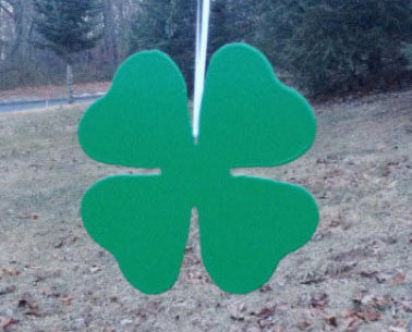 Shamrock ornament plant stake green Rustica Ornamentals for seasonal decor on Tampa Home & Garden Store