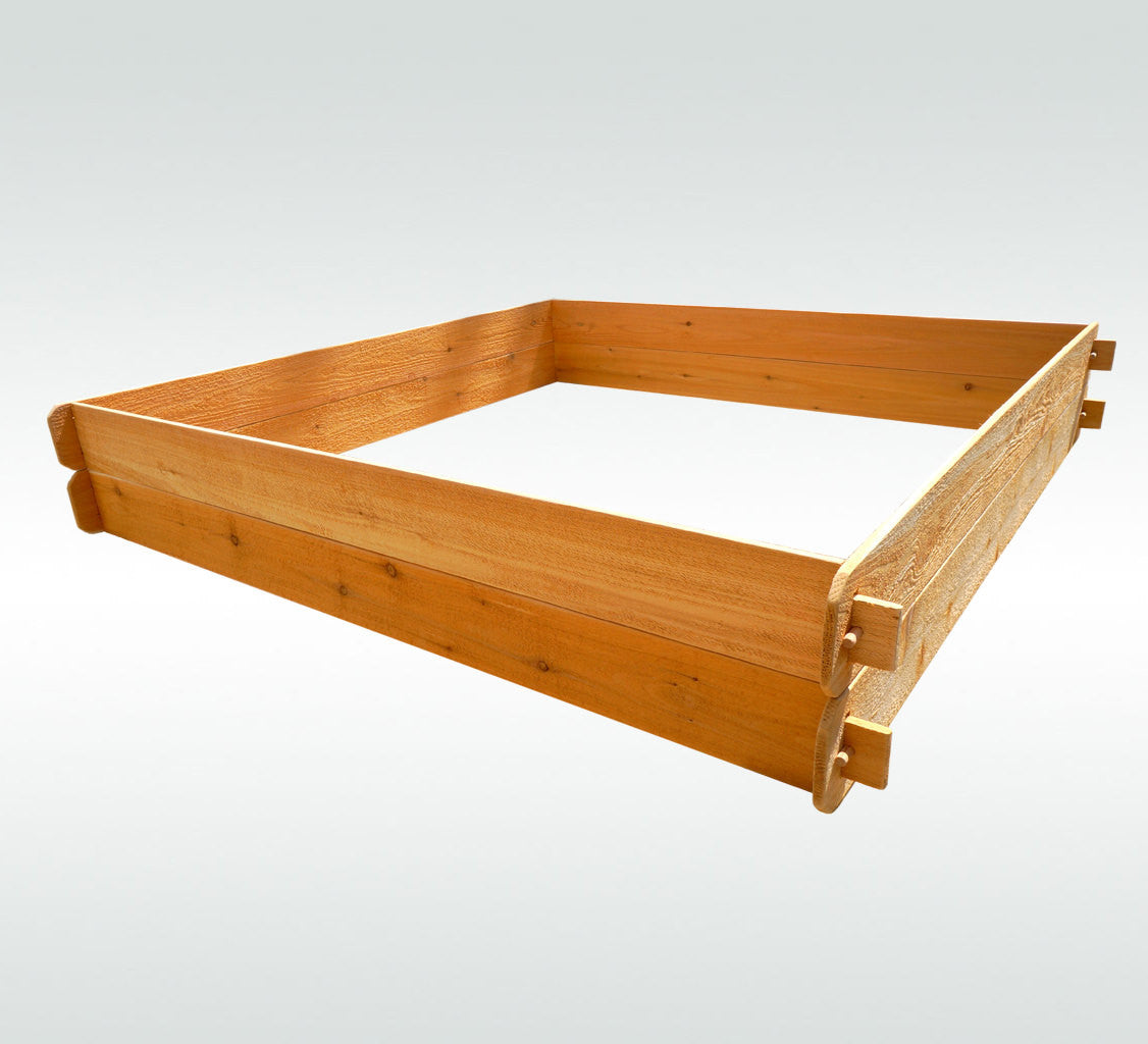 Timberlane Gardens cedar raised garden bed kit large double-deep frame with two 6x6 beds on Tampa Home & Garden Store