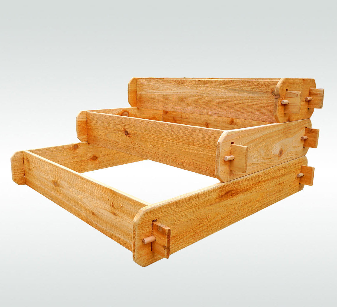 Timberlane Gardens cedar raised garden bed kit, 3-tier elevated planter frame on Tampa Home & Garden Store