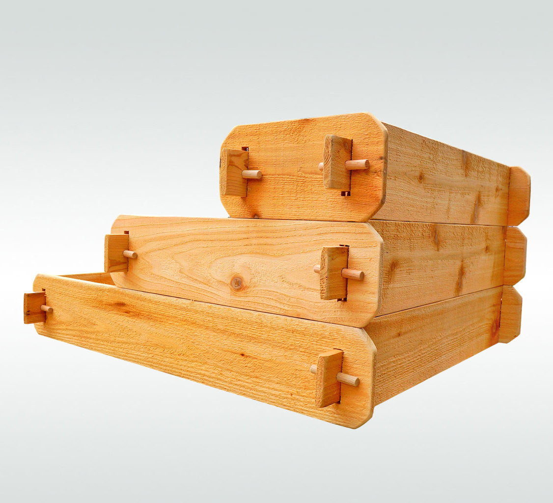 Timberlane Gardens cedar raised garden bed kit, 3-tier pyramid elevated planter on Tampa Home & Garden Store
