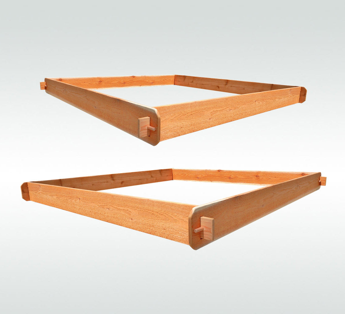 Timberlane Gardens raised garden bed kit set, two 6x6 cedar frames natural wood on Tampa Home & Garden Store