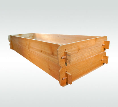 Timberlane Gardens raised garden bed kit double deep cedar with exposed joinery on Tampa Home & Garden Store