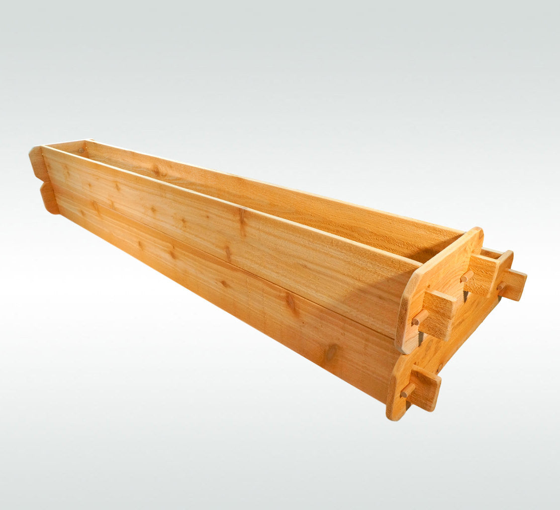 Timberlane Gardens 2-tier raised garden bed kit in select cedar, long rectangular planter on Tampa Home & Garden Store