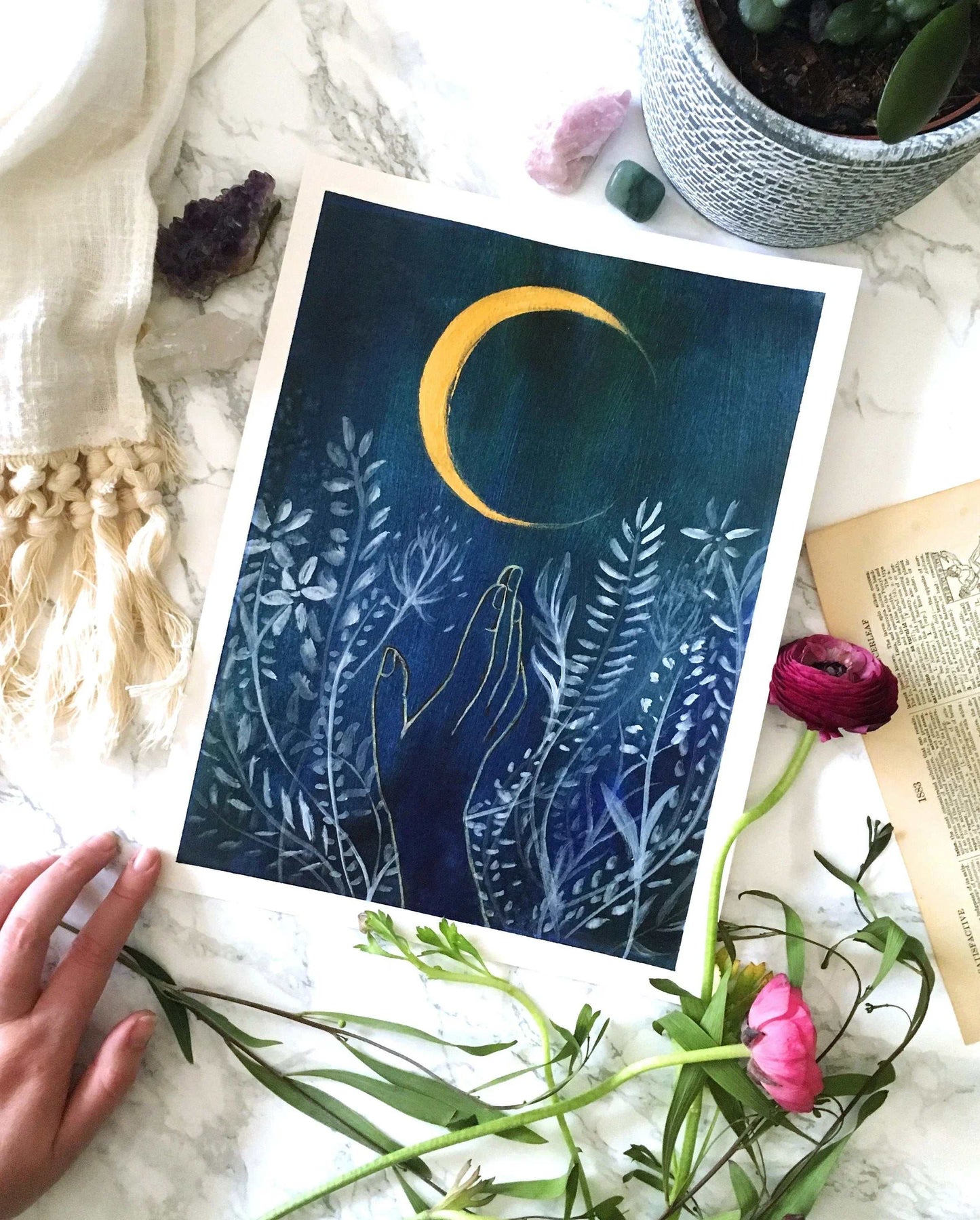 Impresión Artística Luna de Flores