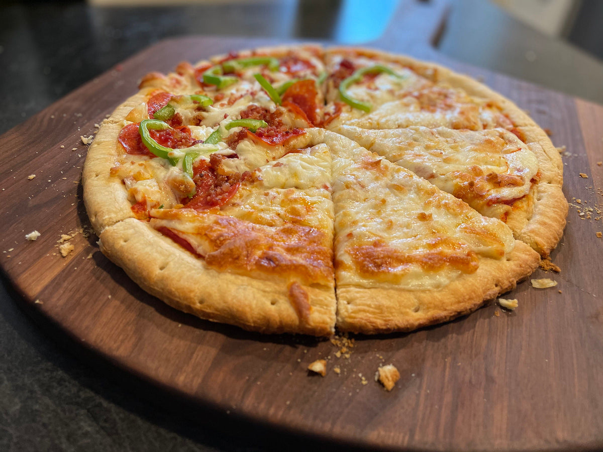 Personalized Pizza Peel large 22x16 walnut hardwood pizza board by Refine Kitchenware on Tampa Home & Garden Store