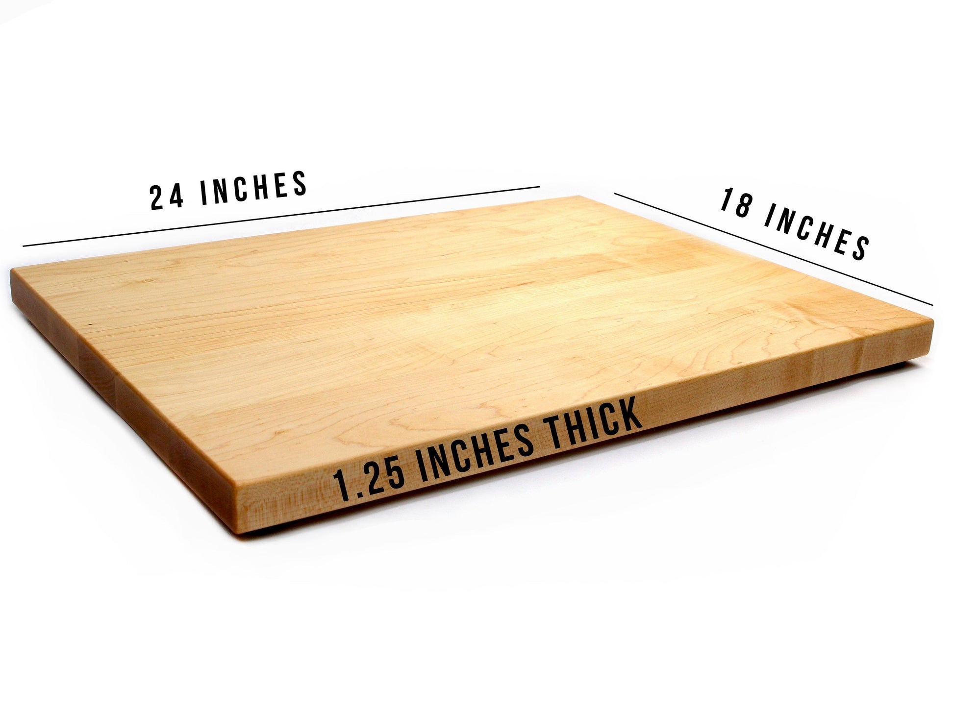 Refine Kitchenware maple cutting board 24x18 in, 1.25 in thick with rubber feet on Tampa Home & Garden Store