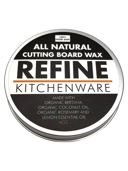 All Natural Cutting Board Wax by Refine Kitchenware, 4 oz, 100% food safe on Tampa Home & Garden Store