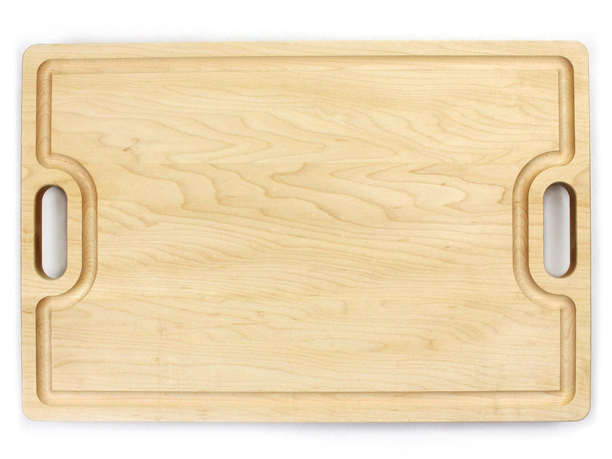 Walnut cutting board 18x12 with handles and juice groove reversible serving tray on Tampa Home & Garden Store