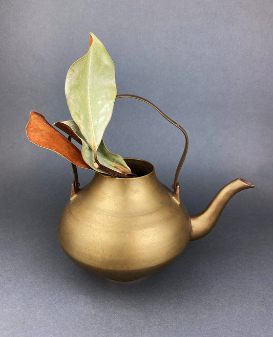 Vintage Brass Kettle.  Collectible Kettle.  Rustic Home Decor.  Restaurant, Kitchen Decor.  Gift for Him or Her. - Tampa Home & Garden Store