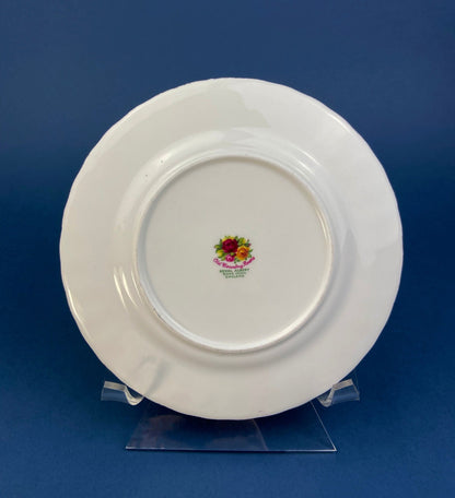 Plato de postre Royal Albert. Motivo de rosas antiguas. Alta cocina. Regalo para ella.