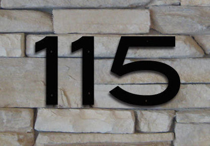 Black metal house numbers Blair 115 Rustica Ornamentals set of 4 on Tampa Home & Garden Store