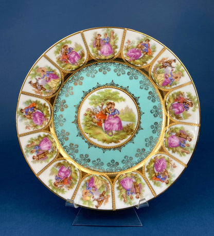 Soporte para tartas vintage Schumann Arzberg Alemania: porcelana rosa de té pintada a mano
