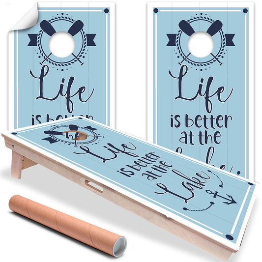 Better At The Lake - Cornhole Board Wrap - Set of 2 - Tampa Home & Garden Store