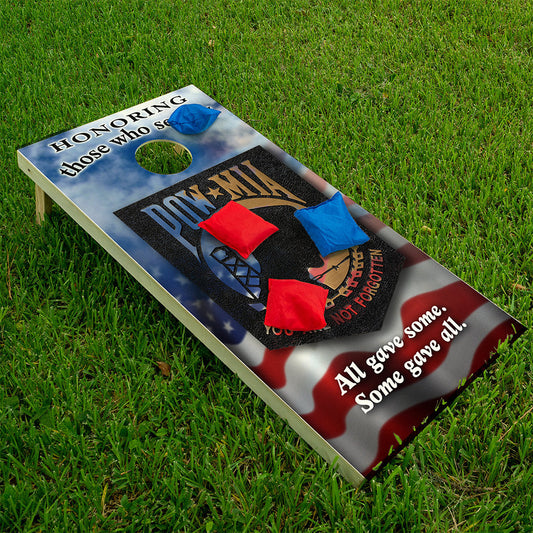 POW MIA American Flag - Cornhole Board Wrap - Set of 2 - Tampa Home & Garden Store