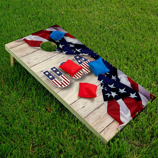 USA American Flag - Cornhole Board Wrap - Set of 2 - Tampa Home & Garden Store