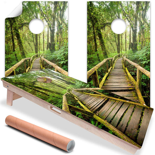 Misty Rainforest - Cornhole Board Wrap - Set of 2 - Tampa Home & Garden Store