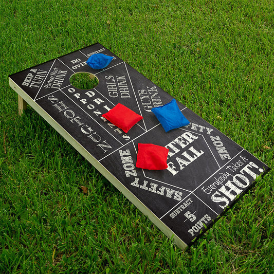 Chalkboard Drinking Game - Cornhole Board Wrap - Set of 2 - Tampa Home & Garden Store