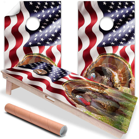 Turkey Hunting - Cornhole Board Wrap - Set of 2 - Tampa Home & Garden Store