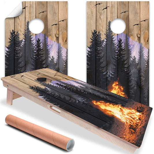 Campfire - Cornhole Board Wrap - Set of 2 - Tampa Home & Garden Store