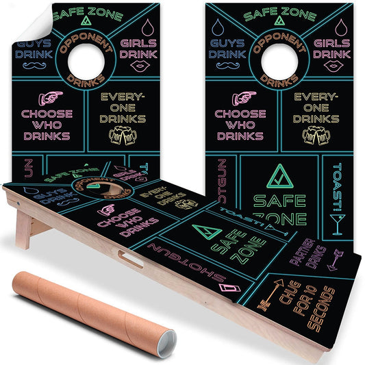 Drinking Game - Cornhole Board Wrap - Set of 2 - Tampa Home & Garden Store