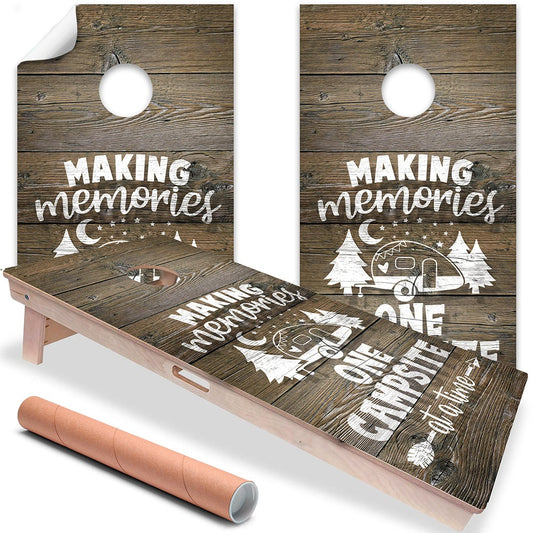 Making Memories at Camp - Cornhole Board Wrap - Set of 2 - Tampa Home & Garden Store