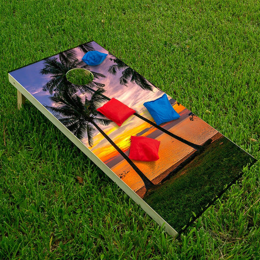 Palm Beach Sunset - Cornhole Board Wrap - Set of 2 - Tampa Home & Garden Store