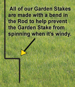 Chihuahua garden stake lawn ornament by Rustica Ornamentals, black metal with bent rod on Tampa Home & Garden Store
