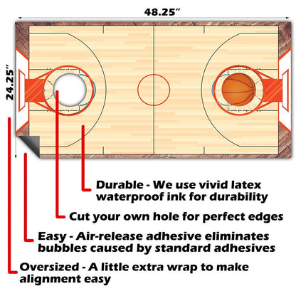 Cancha de Baloncesto - Revestimiento para Tableros de Cornhole - Set de 2