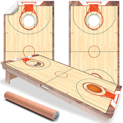 Cancha de Baloncesto - Revestimiento para Tableros de Cornhole - Set de 2
