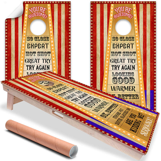 Circus Game - Cornhole Board Wrap - Set of 2 - Tampa Home & Garden Store