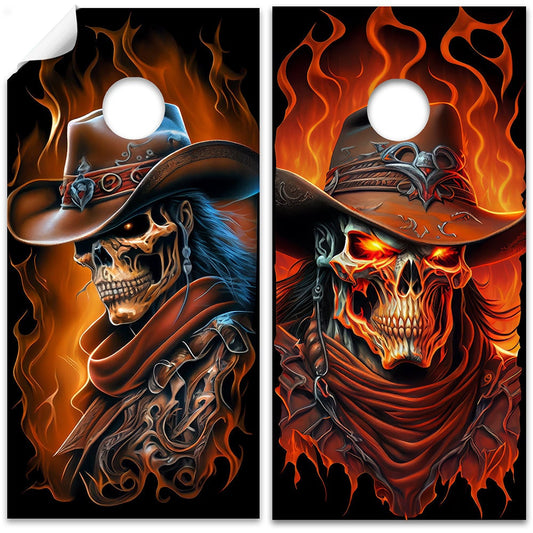 Ghost Cowboys - Cornhole Board Wrap - Set of 2 - Tampa Home & Garden Store