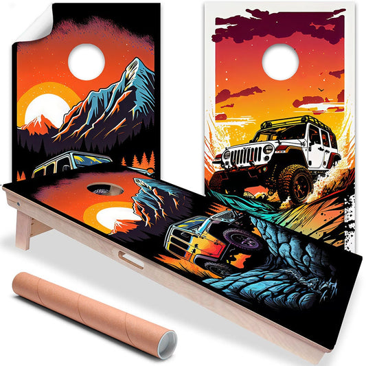 Jeep Adventure - Cornhole Board Wrap - Set of 2 - Tampa Home & Garden Store