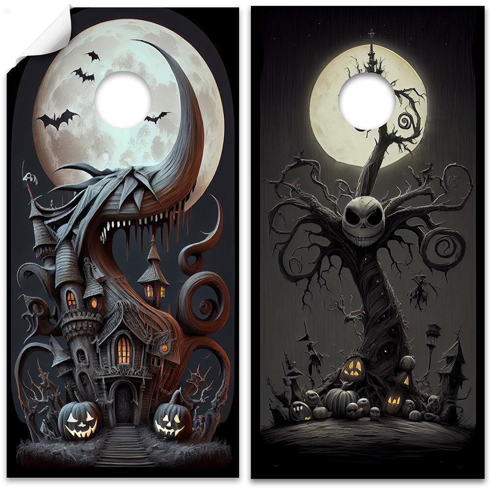 Nightmare Before Christmas - Funda para tablero de cornhole - Juego de 2
