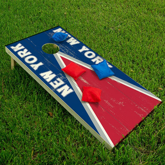 New York Blue Red Football - Cornhole Board Wrap - Set of 2 - Tampa Home & Garden Store