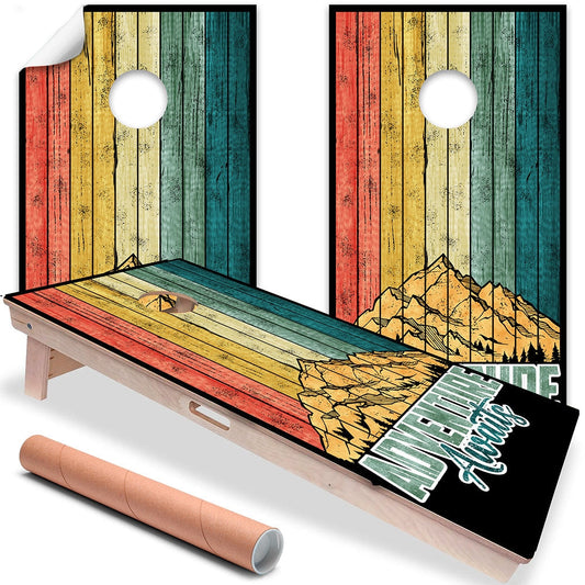 Adventure Awaits - Cornhole Board Wrap - Set of 2 - Tampa Home & Garden Store