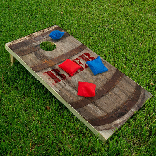 Beer Barrel - Cornhole Board Wrap - Set of 2 - Tampa Home & Garden Store