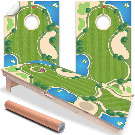 Golf Course - Cornhole Board Wrap - Set of 2 - Tampa Home & Garden Store