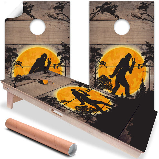 Big Foot in the Woods - Cornhole Board Wrap - Set of 2 - Tampa Home & Garden Store