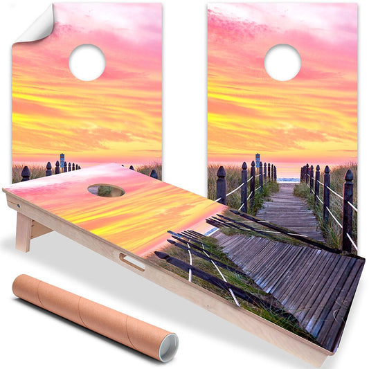 Pier at Sunrise - Cornhole Board Wrap - Set of 2 - Tampa Home & Garden Store