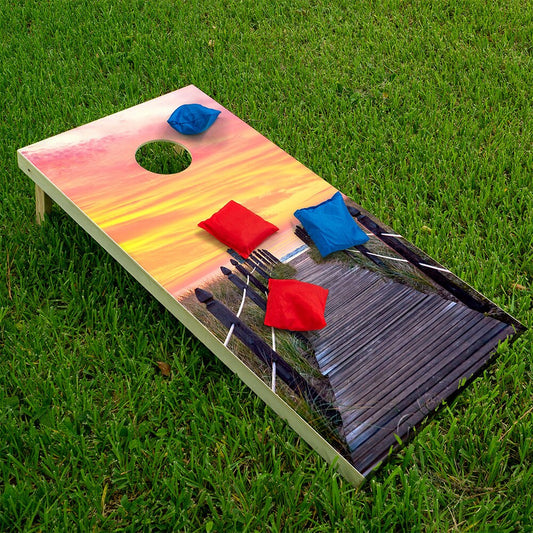 Pier at Sunrise - Cornhole Board Wrap - Set of 2 - Tampa Home & Garden Store