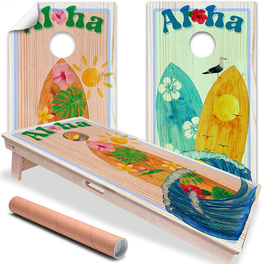 Aloha Surf - Cornhole Board Wrap - Set of 2 - Tampa Home & Garden Store
